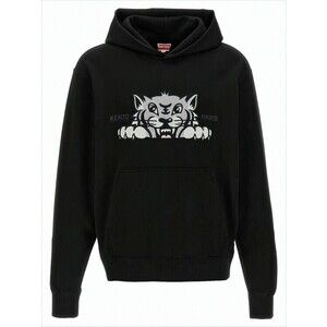 Kenzo Graphic Tiger Print Hooded Sweatshirt With Kangaroo Pocket - NWT